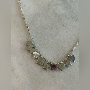 Authentic Sterling Silver Gucci Charm Necklace
